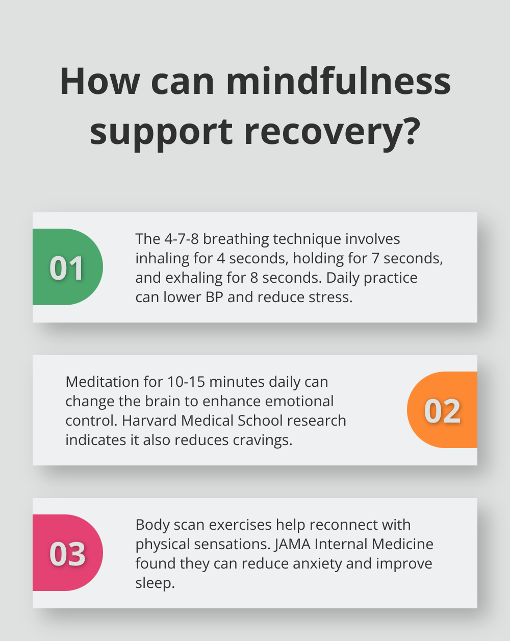 Fact - How can mindfulness support recovery?